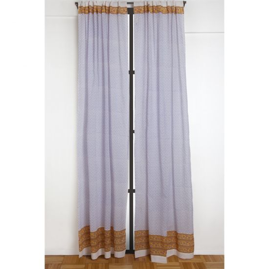Juhi Chevron Curtain - Periwinkle